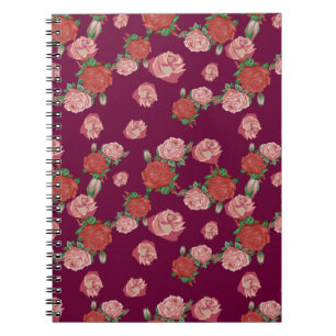 Carnet beau motif de fleurs