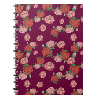 Carnet beau motif de fleurs