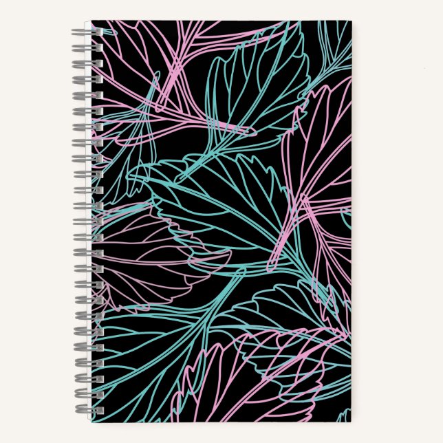 Carnet Beau motif feuille (Recto)