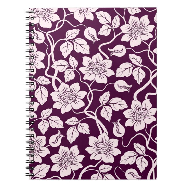 Carnet Beau motif floral (Devant)