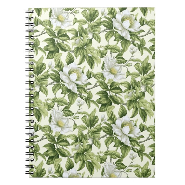 Carnet Beau motif floral classique (Devant)