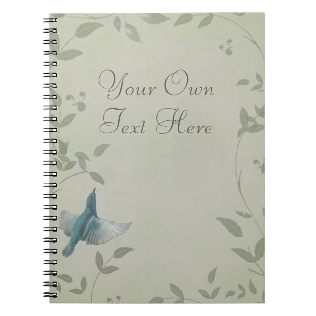 Carnet Beau Oiseau Bleu (Devant)
