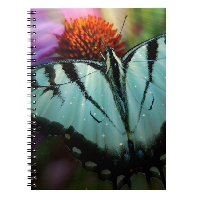 Carnet Beau papillon Turquoise Swallowtail (Devant)