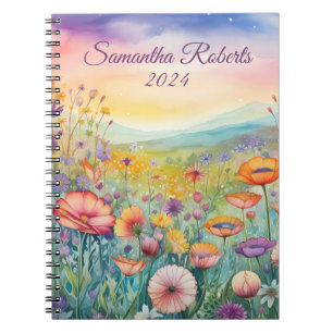 Carnet Beau Paysage Fleurs