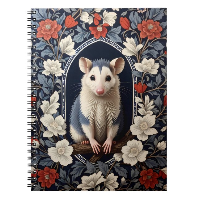 Carnet Beau Possum Fleurs Inspirées de William Morris (Devant)