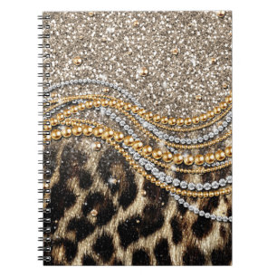 Carnet Beau Poster de animal tendance Leopard Faux
