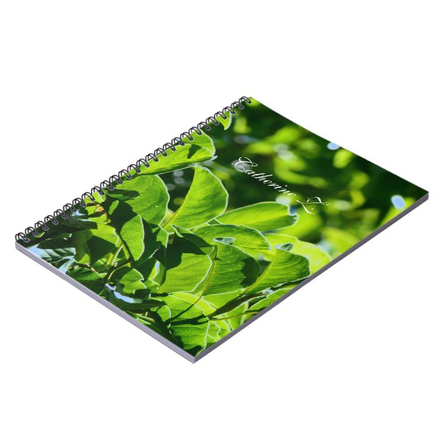 Carnet Beau printemps, feuilles vertes d'été. Ajouter un  (Côté gauche)