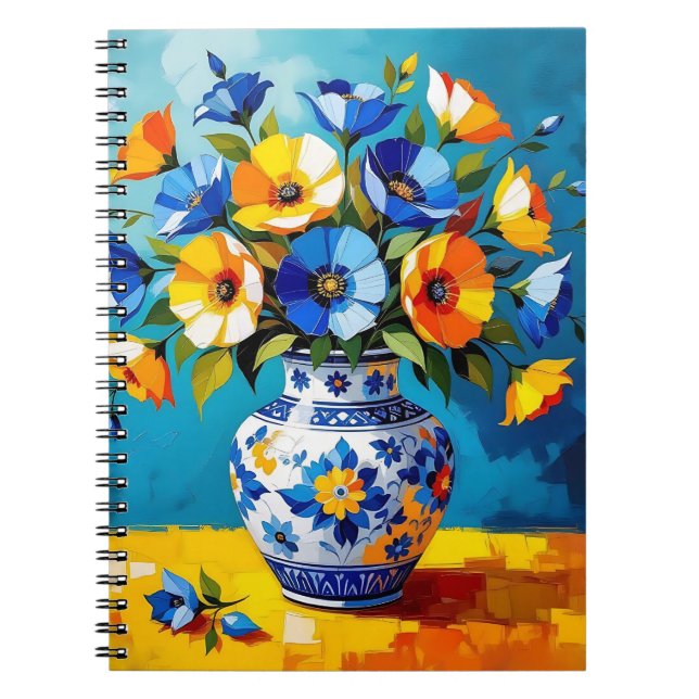 Carnet Beau vase de fleurs  (Devant)