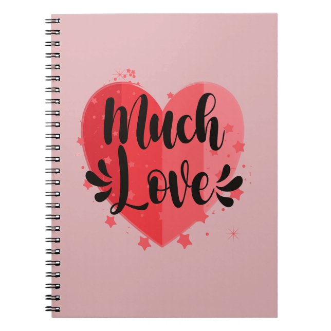 Carnet Beaucoup d'amour, grand coeur (Devant)
