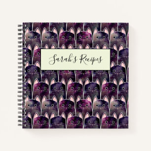Carnet Beaucoup de Motif de chats galaxy