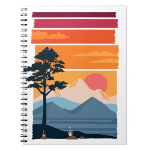 Carnet Beauté de la nature au coucher du soleil sur une m