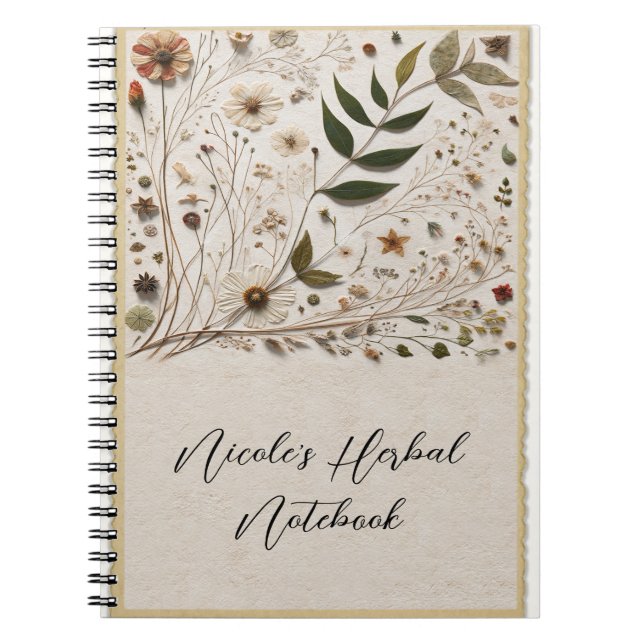 Carnet Beauté de la nature Fleurs botaniques et feuilles  (Devant)