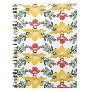 Carnet Beauté de l'orchidée : motif floral Elégance.