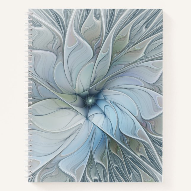 Carnet Beauté Élégante Fleur d'Art Abstrait Moderne Fract (Devant)
