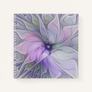 Carnet Beauté étonnante Fleur d'art Abstrait fractal mode