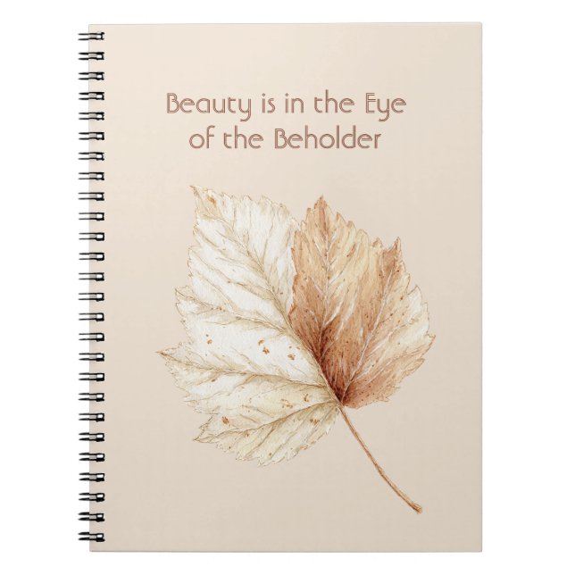 Carnet Beauté feuille d'or crème ivoire (Devant)