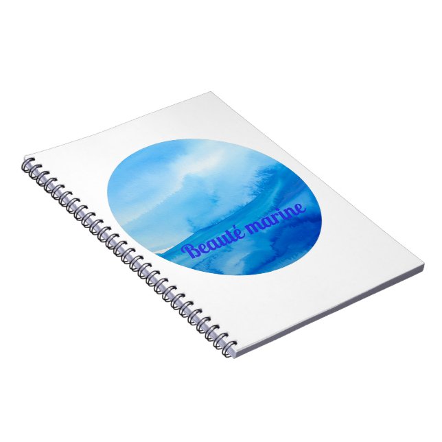 Carnet Beauté marine vague (Côté Droit)