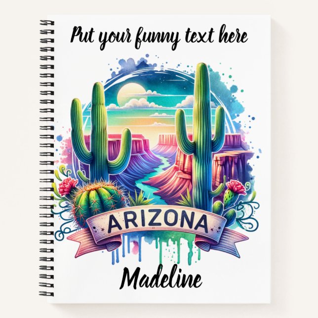 Carnet Beauté vibrante du désert de l'Arizona (Devant)