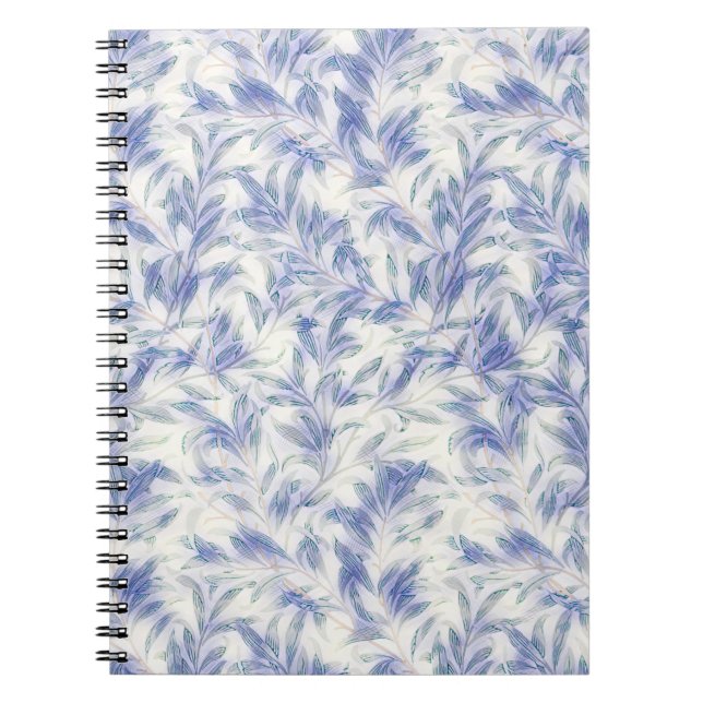 Carnet Beautiful Blue Vintage Style Leaf Spiral Notebook (Devant)