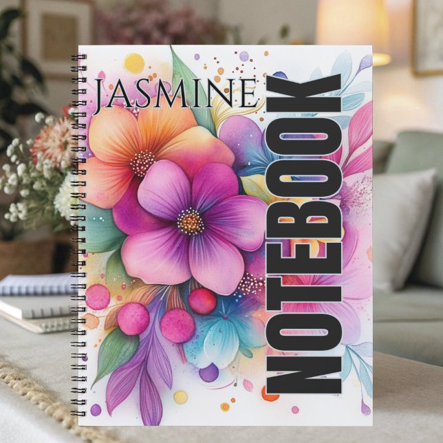 Carnet Beautiful Bold Bright Watercolor Floral (This notebook gets it: sometimes the most powerful thing you can do is take up space beautifully.)