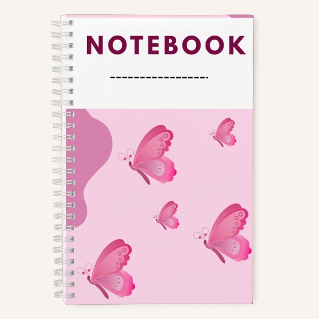 Carnet Beautiful small butterfly pattern design (Recto)
