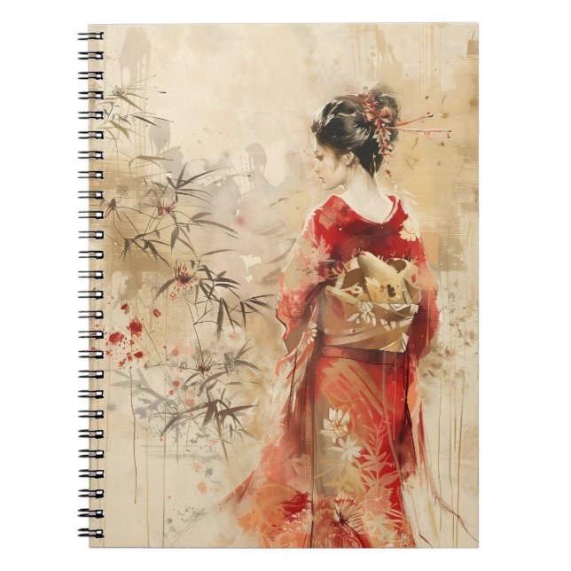 Carnet Beautiful Standing Geisha (Devant)