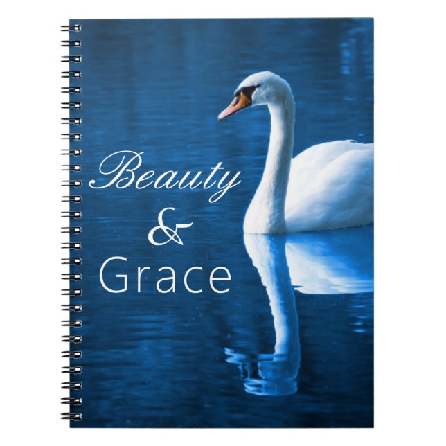 Carnet Beauty Grace Tranquil Lake White Swan (Devant)