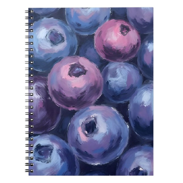 Carnet Beaux Bleuets | Peinture de Fruits (Devant)