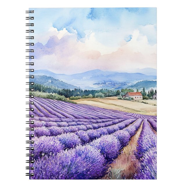 Carnet Beaux champs de lavande (Devant)