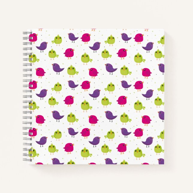 Carnet Beaux oiseaux colorés (Devant)