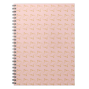 Carnet Beaux pointes de torrents or de corail rose