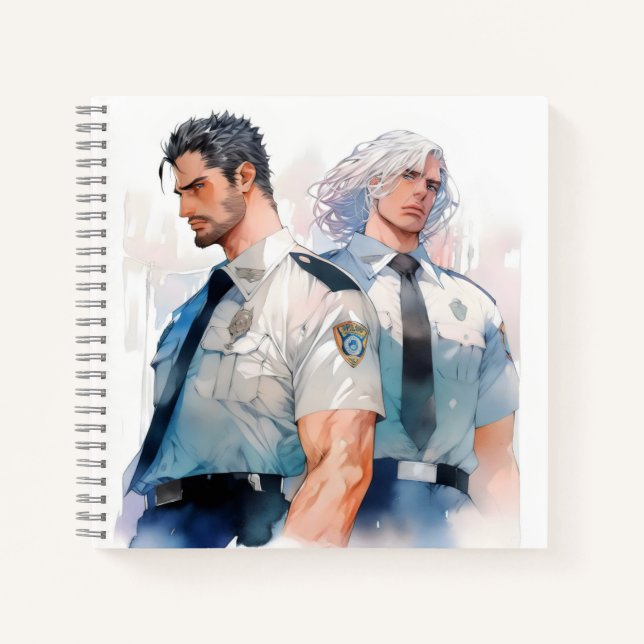 Carnet Beaux policiers aquarelle anime (Devant)