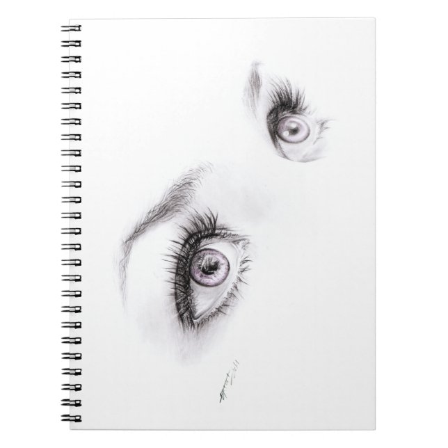 Carnet Beaux yeux féminins Dessin Art minimaliste (Devant)