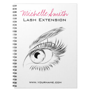Carnet Beaux yeux Longues cils Lash Extension
