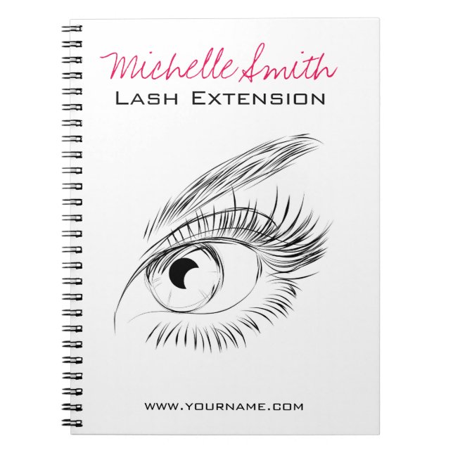 Carnet Beaux yeux Longues cils Lash Extension (Devant)