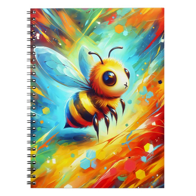 Carnet Bébé Abeille Éclatement Céleste (Devant)