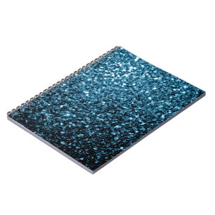 Carnet Bébé bleu clair faux parties scintillant scintille