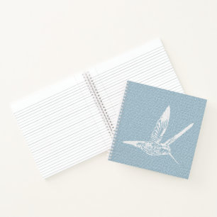 Carnet Bébé Bleu Colibri Blanc