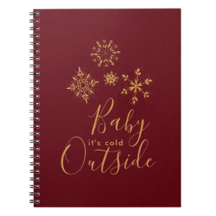 Carnet Bébé c'est froid dehors Golden Snowflakes