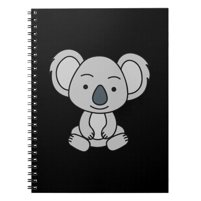 Carnet Bébé Cute Koala Avec Le Sourire Assis (Devant)