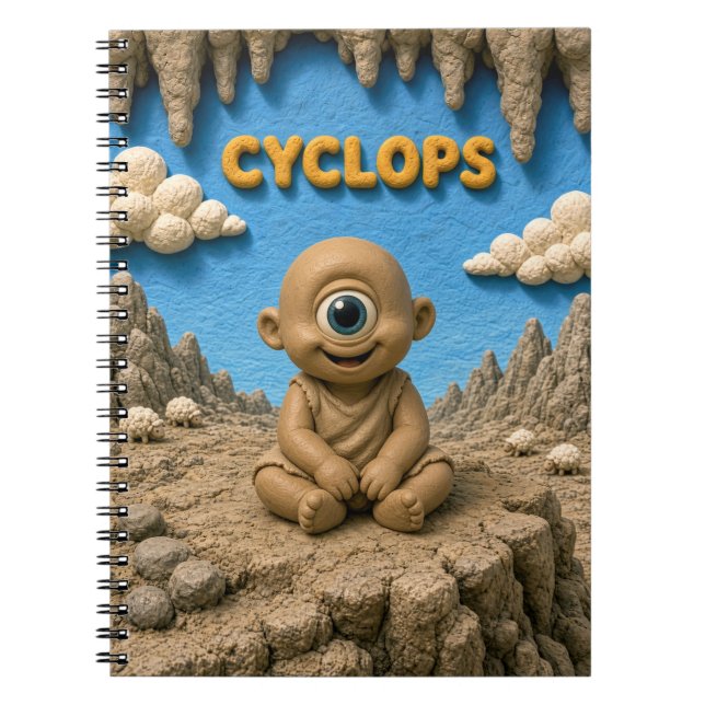Carnet Bébé Cyclope Mignon, Mythique (Devant)
