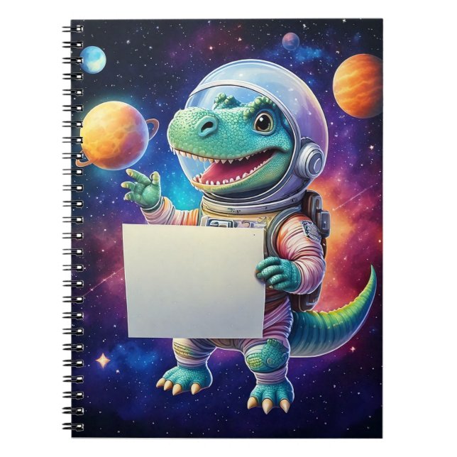 Carnet bébé - Dinosaure dans l'espace - mettez vot (Devant)