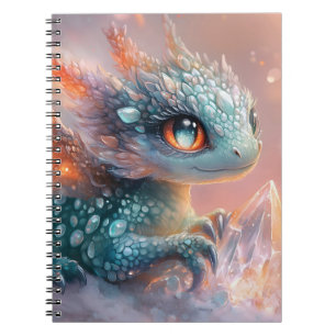 Carnet Bébé Dragon Adorable avec Gemme de Cristal : Art F