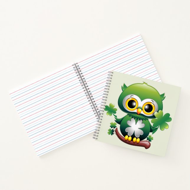 Carnet Bébé Hibou Mignon St Patrick Dessin Animé (Intérieur)