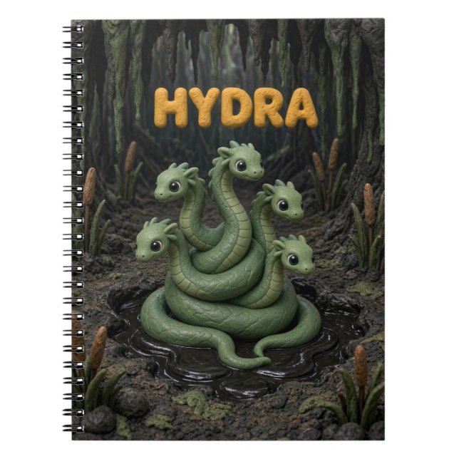 Carnet Bébé Hydre Mignon, Mythique (Devant)