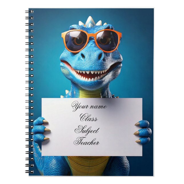 Carnet bébé - Mettez votre nom - Dinosaur (Devant)