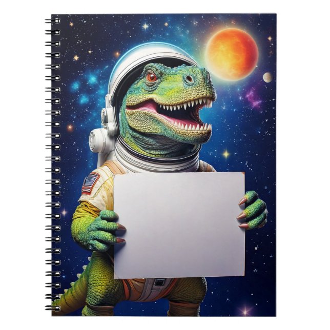 Carnet bébé - Mettez votre nom - Dinosaur - Espace (Devant)