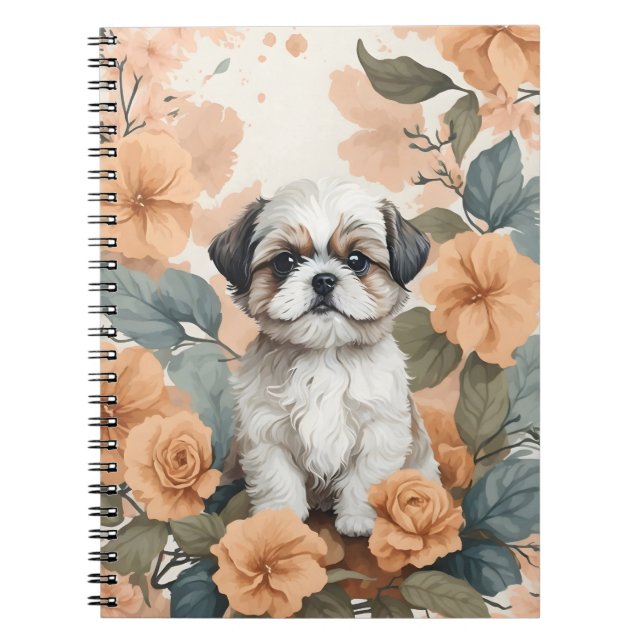 Carnet Bébé mignon Animaux - Chih Tzu Puppy (Devant)