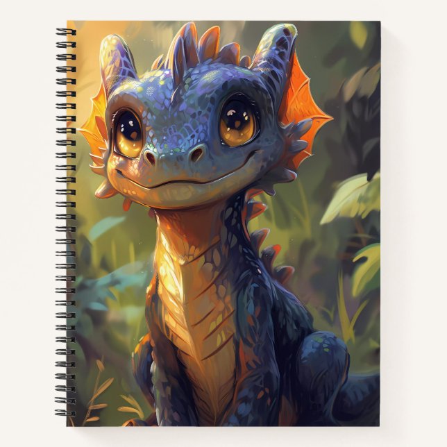 Carnet Bébé mignon Dragon (Devant)