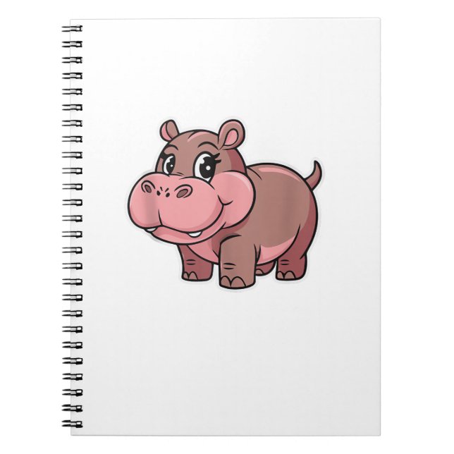 Carnet Bébé mignon Hippo Moo Deng Débardeur_1 (Devant)